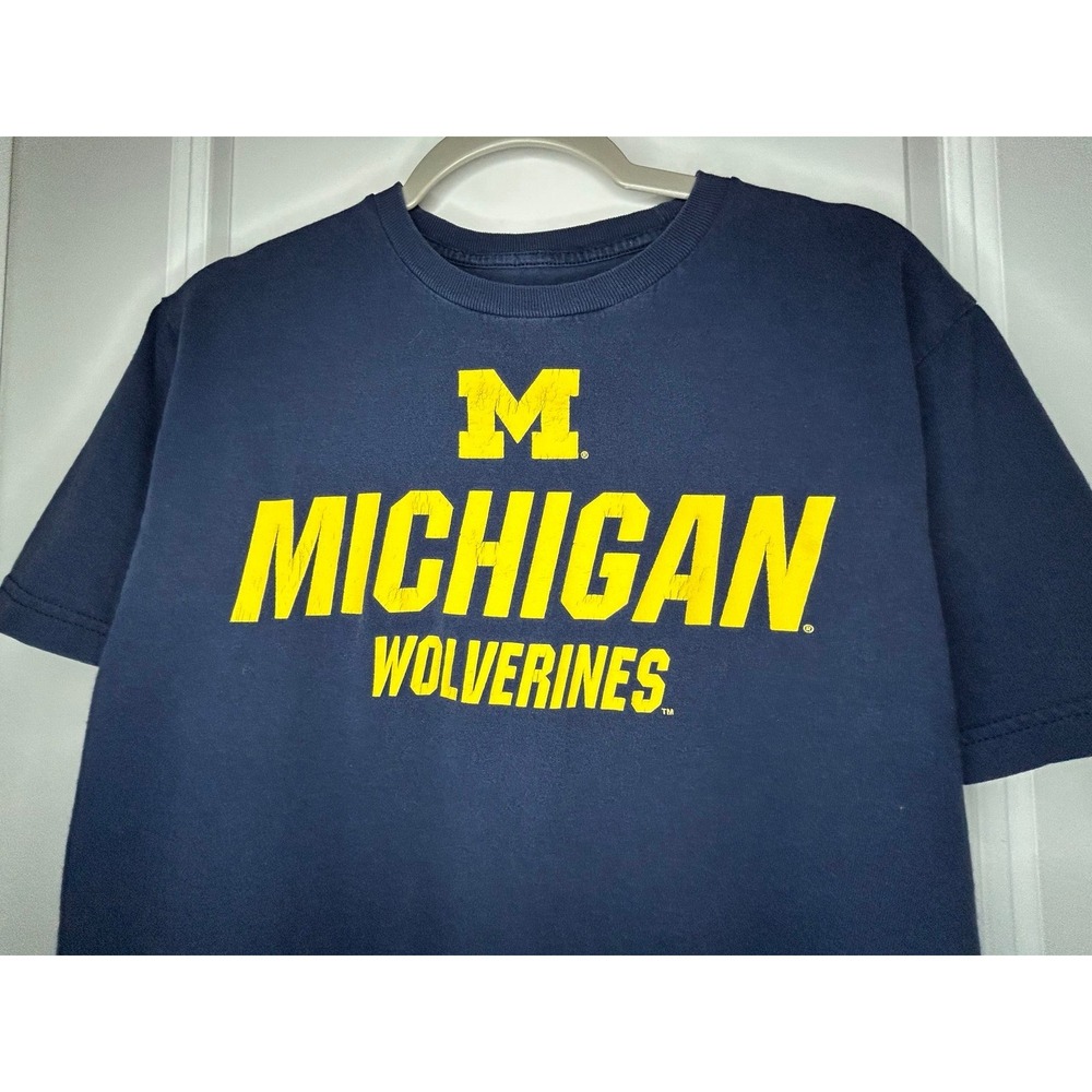 Vintage Y2k Michigan University Wolverines Big‎ Spell Out Graphic T-Shirt